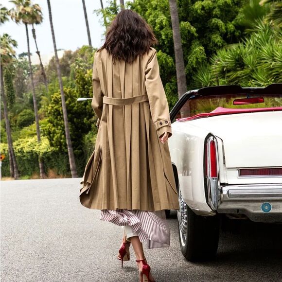 Robert Rodriguez Jackets & Blazers - Robert Rodriguez Pleated Back Detail Trench Coat